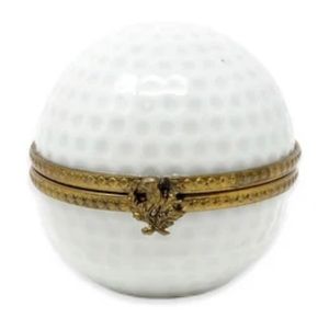 Limoges Golf Ball Realistic Limoges Box (Retired